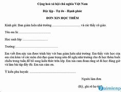 Đơn Xin Học Thêm Môn Toán Văn Anh